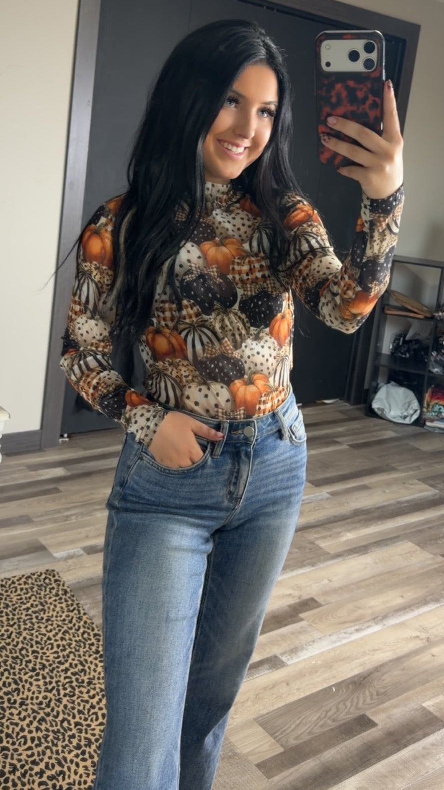 Fall Charm Mesh Top