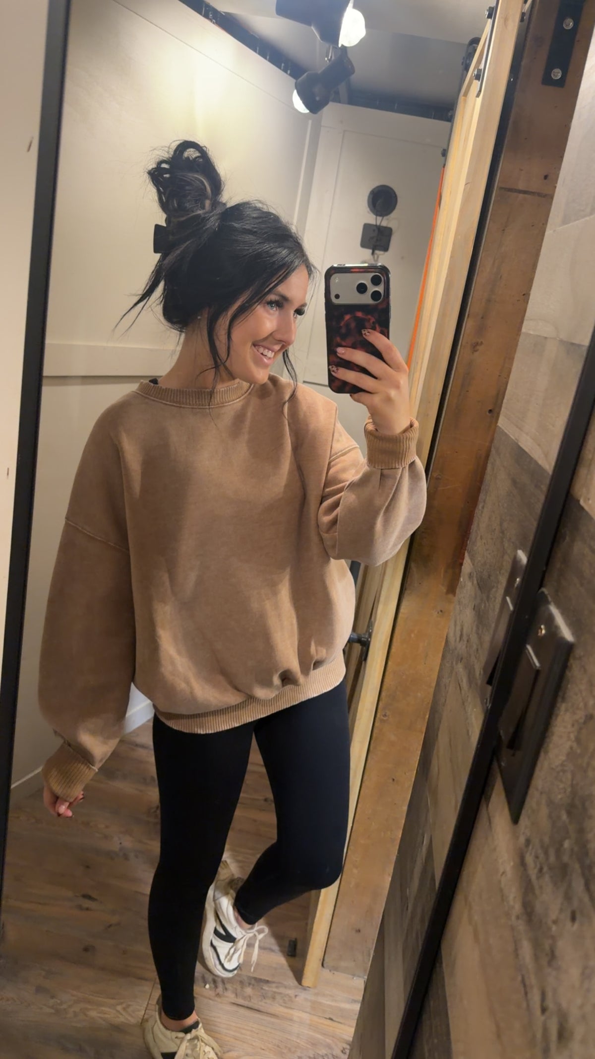 Camel Acid Wash Pullover