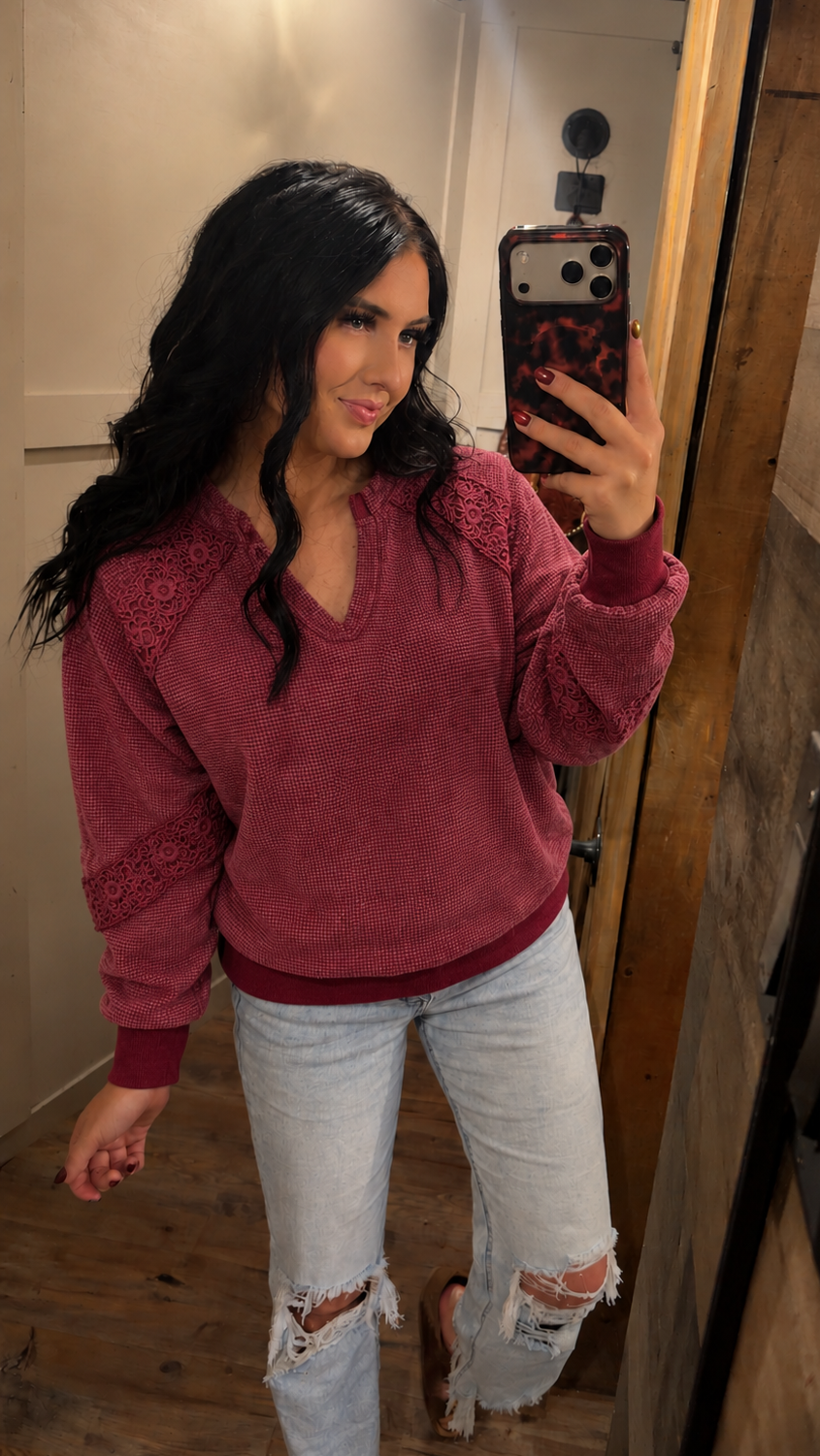 Cowgirl Chic Top - Cranberry