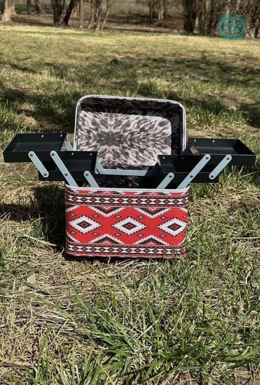 Red Aztec Makeup Case