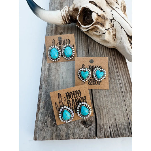Teardrop Rhinestone Studs