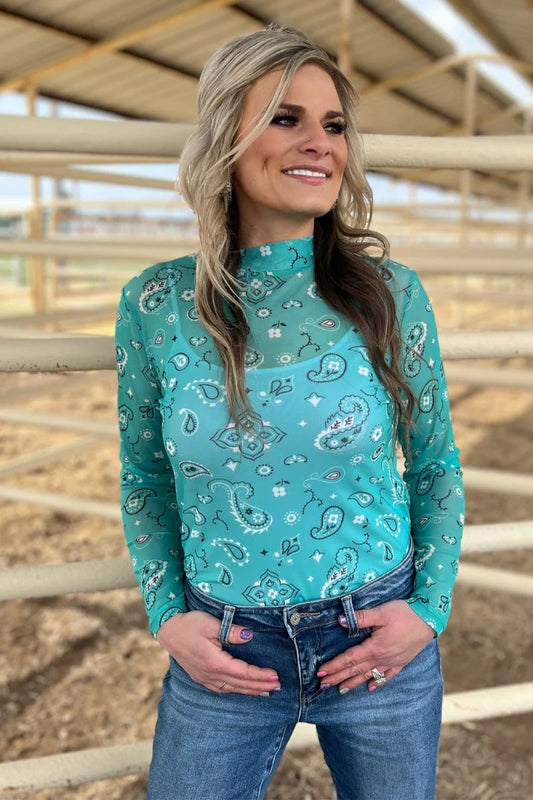 Bandana Babe Mesh- Turquoise