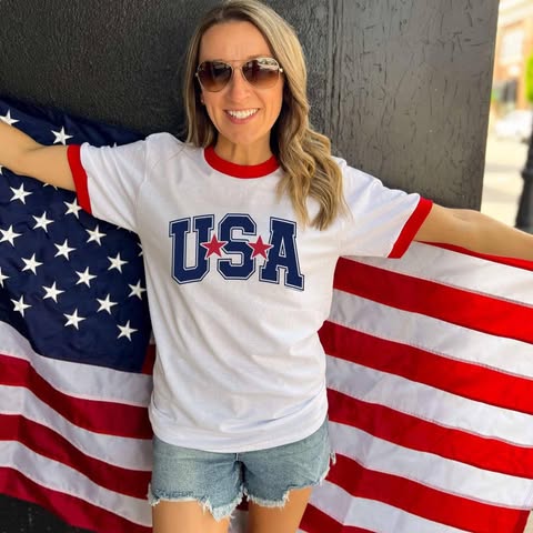 USA Ringer Tee