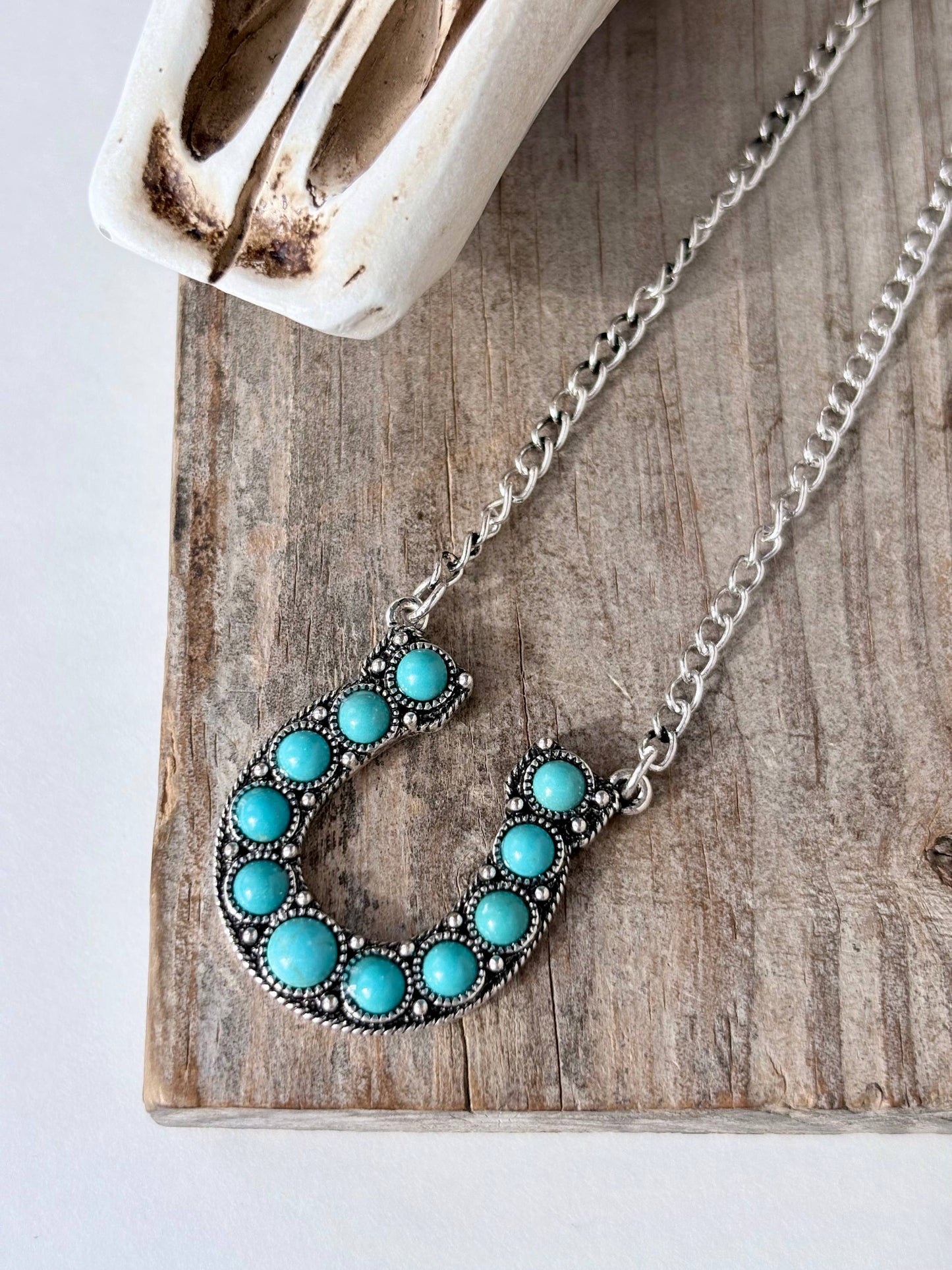 Pendant Link Chain Necklace: Squash Blossom