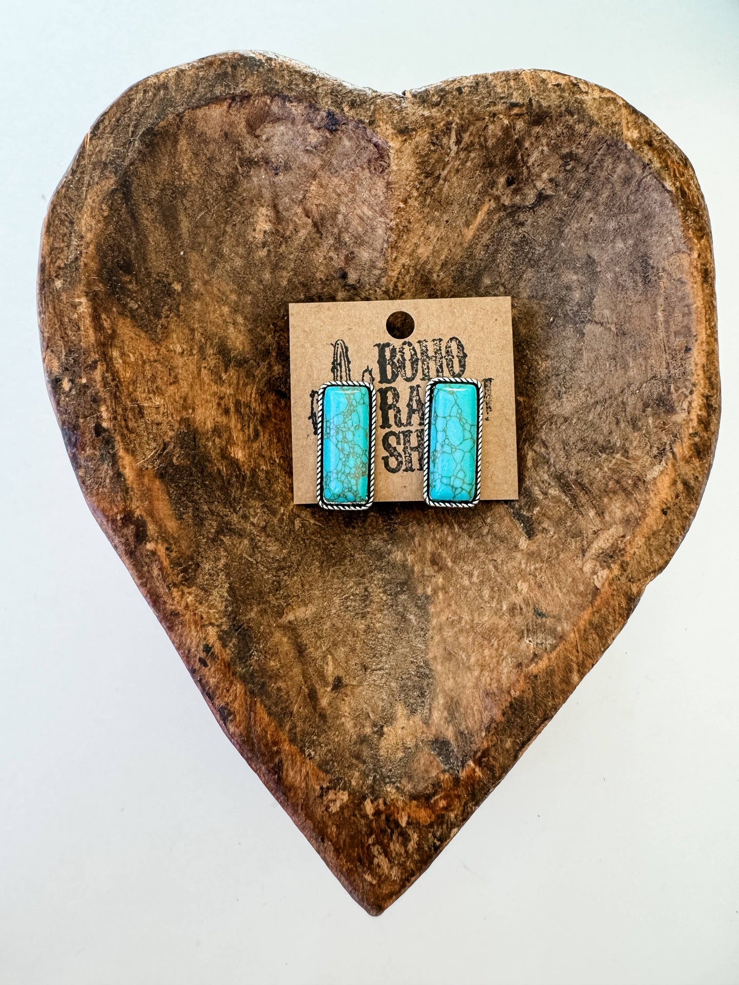 Rectangle Bar Earrings: Black