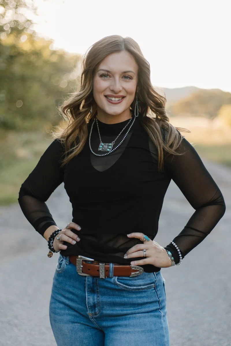 Night Sky Mesh Top